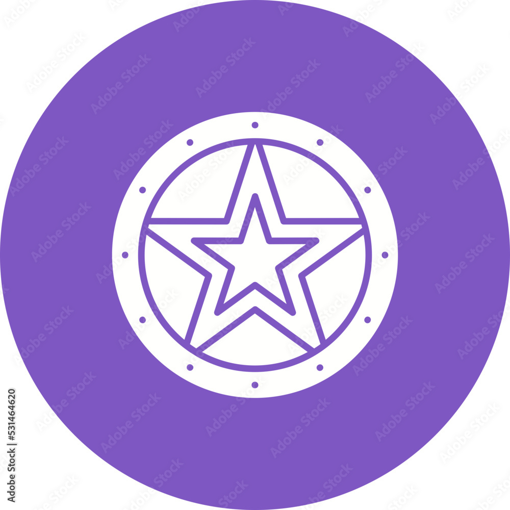 Sheriff Multicolor Circle Glyph Inverted Icon Sheriff Multicolor Circle Glyph Inverted Icon