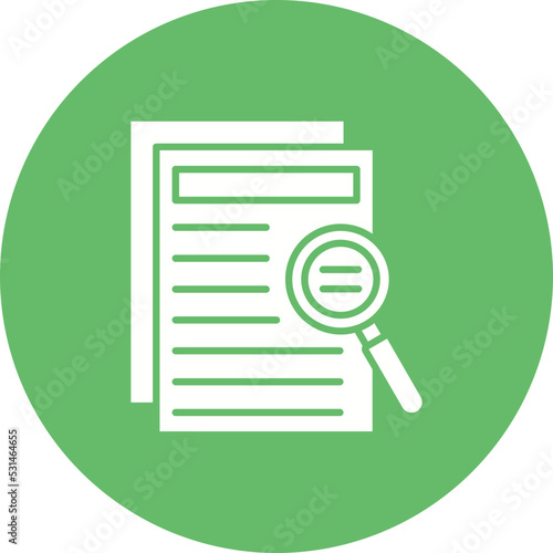 Investigation Multicolor Circle Glyph Inverted Icon