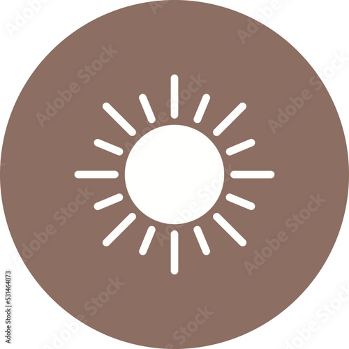 Brightness Multicolor Circle Glyph Inverted Icon