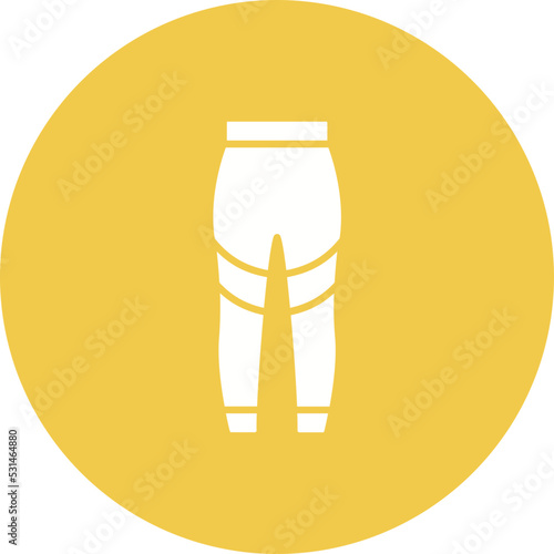 Leggins Multicolor Circle Glyph Inverted Icon