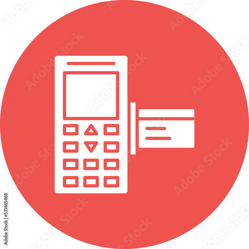 Post Terminal Multicolor Circle Glyph Inverted Icon