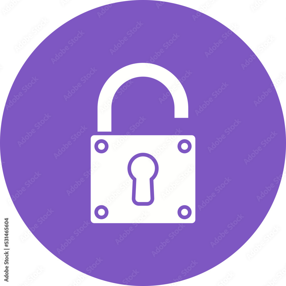 Unlock Multicolor Circle Glyph Inverted Icon Unlock Multicolor Circle Glyph Inverted Icon