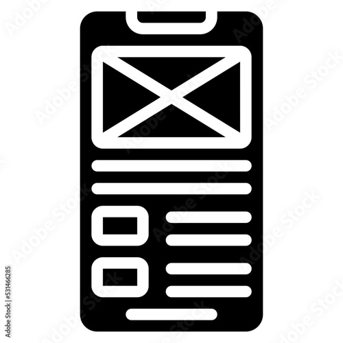 Mobile Wireframing Icon