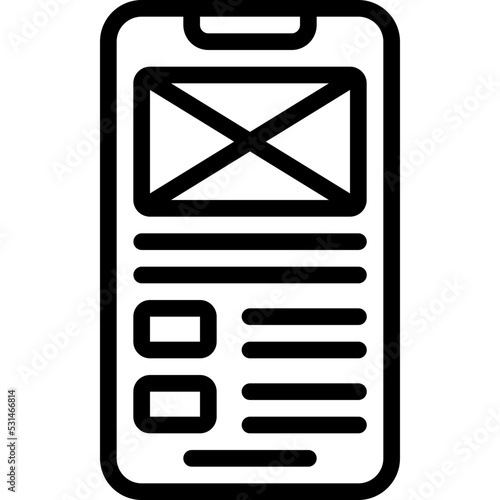 Mobile Wireframing Icon