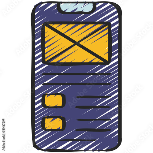 Mobile Wireframing Icon