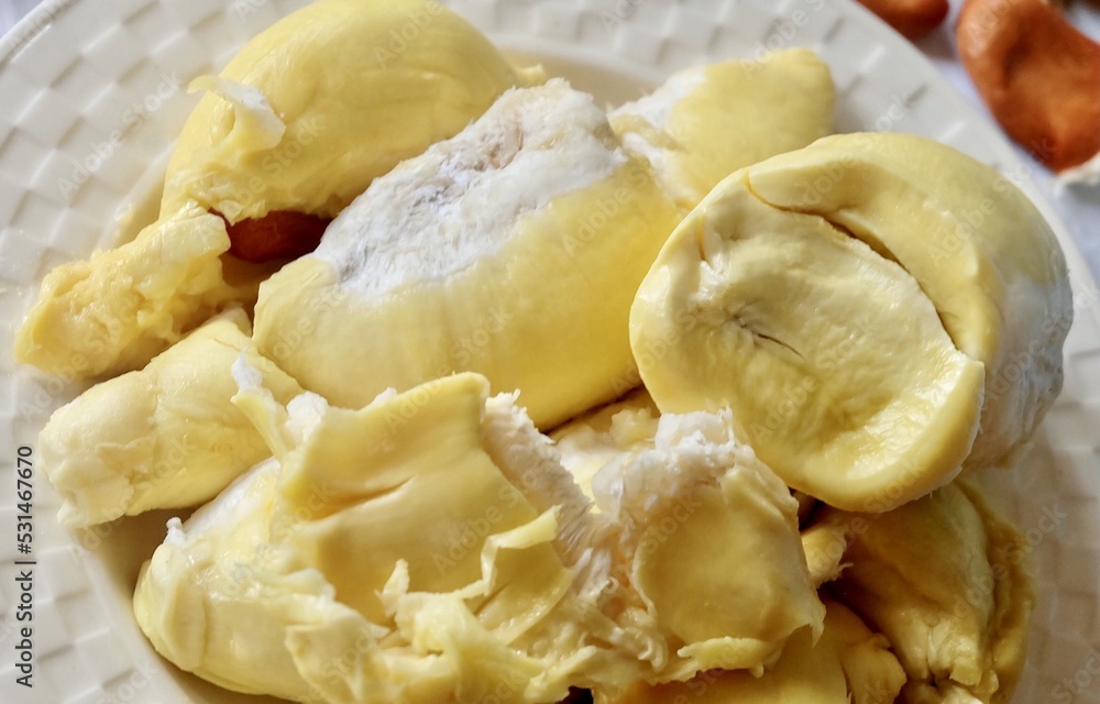 Close Up Delicious Fresh Ripe Durian Close Up Delicious Fresh Ripe Durian