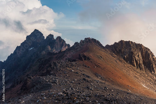 Panoramic view of Pico de Orizaba volcano in Mexico photo