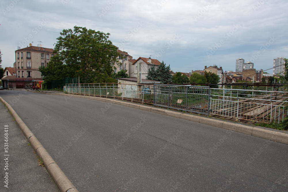 Pont, train, ville, Choisy le Roi, Val de Marne, 94, France Pont, train, ville, Choisy le Roi, Val de Marne, 94, France