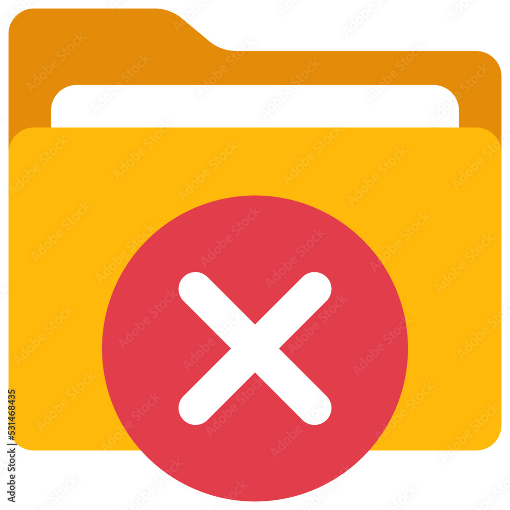 Obraz premium Remove Folder Icon