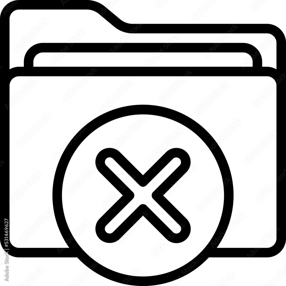 Obraz premium Remove Folder Icon
