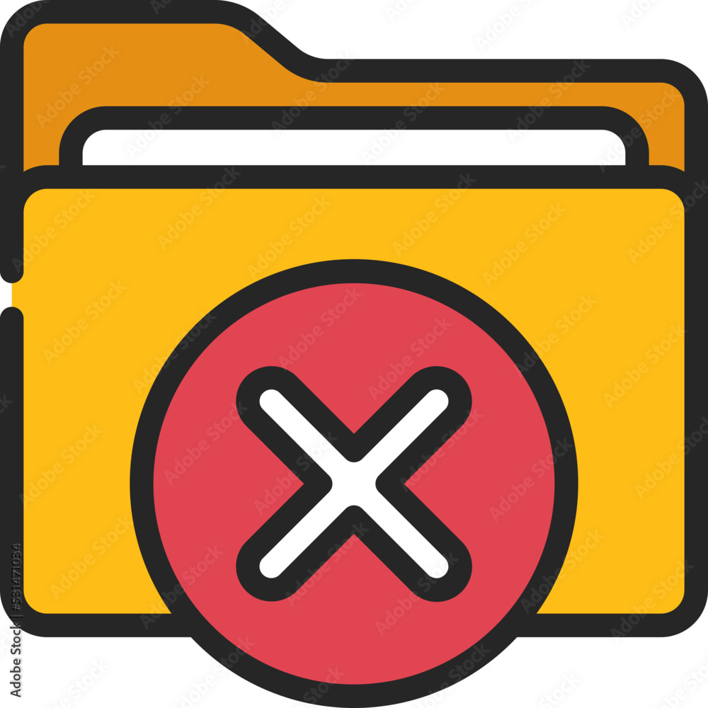 Obraz premium Remove Folder Icon
