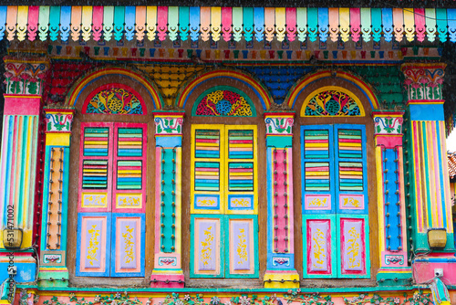 Colorful windows in Little India,
