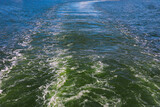 Water wake from a ferry in the Baltic Sea