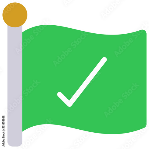Tick Flag Icon