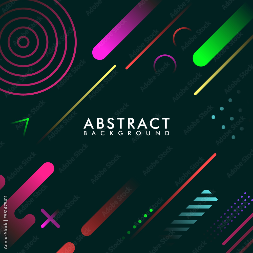 Abstract geometric gradient background with colorful