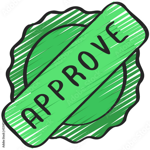 Approve Stamp Icon