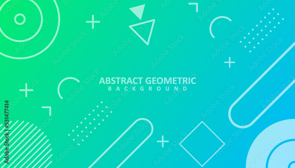 Blue and green geometric background design
