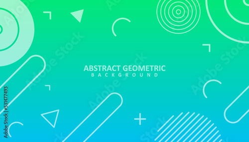 Blue and green geometric background design