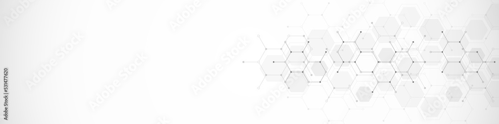 Abstract geometric background with a hexagon pattern. Hexagonal shape design elements for a banner or website header template Abstract geometric background with a hexagon pattern. Hexagonal shape design elements for a banner or website header template