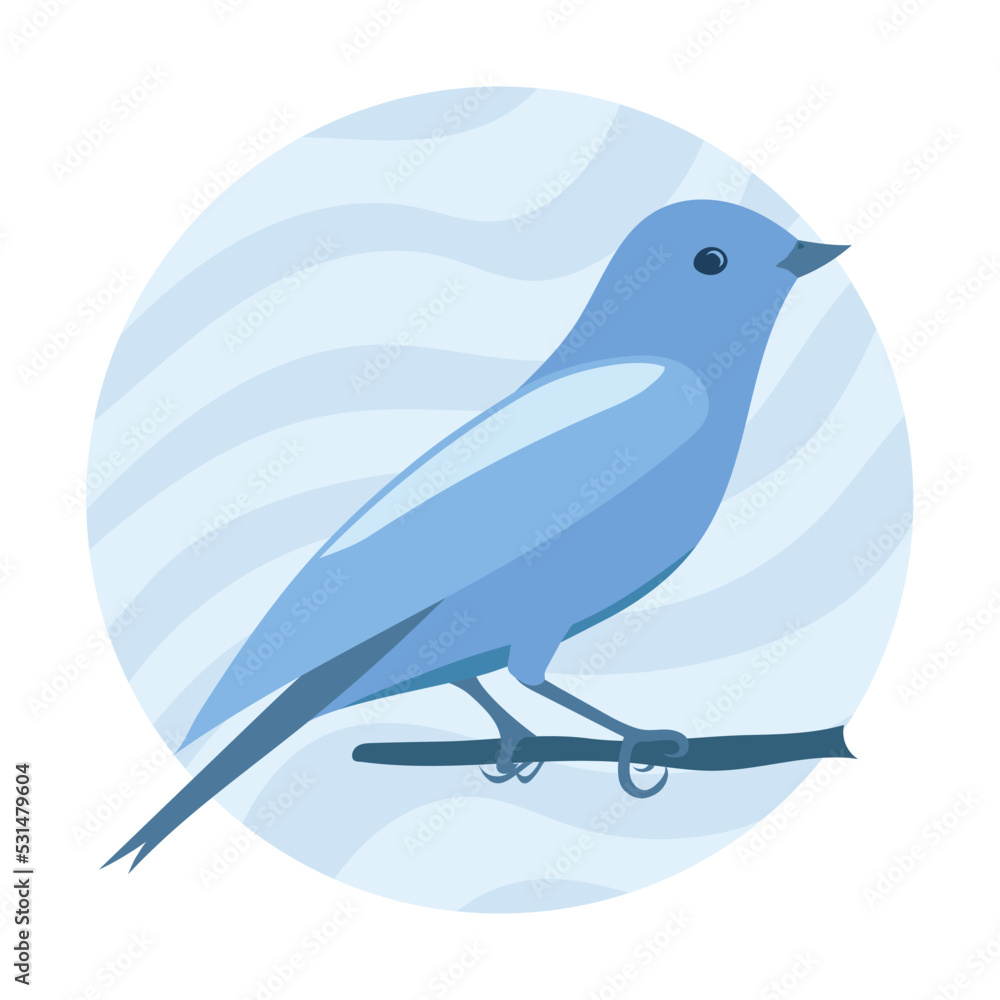 blue bird, vector, illustration isolated on white background blue bird, vector, illustration isolated on white background