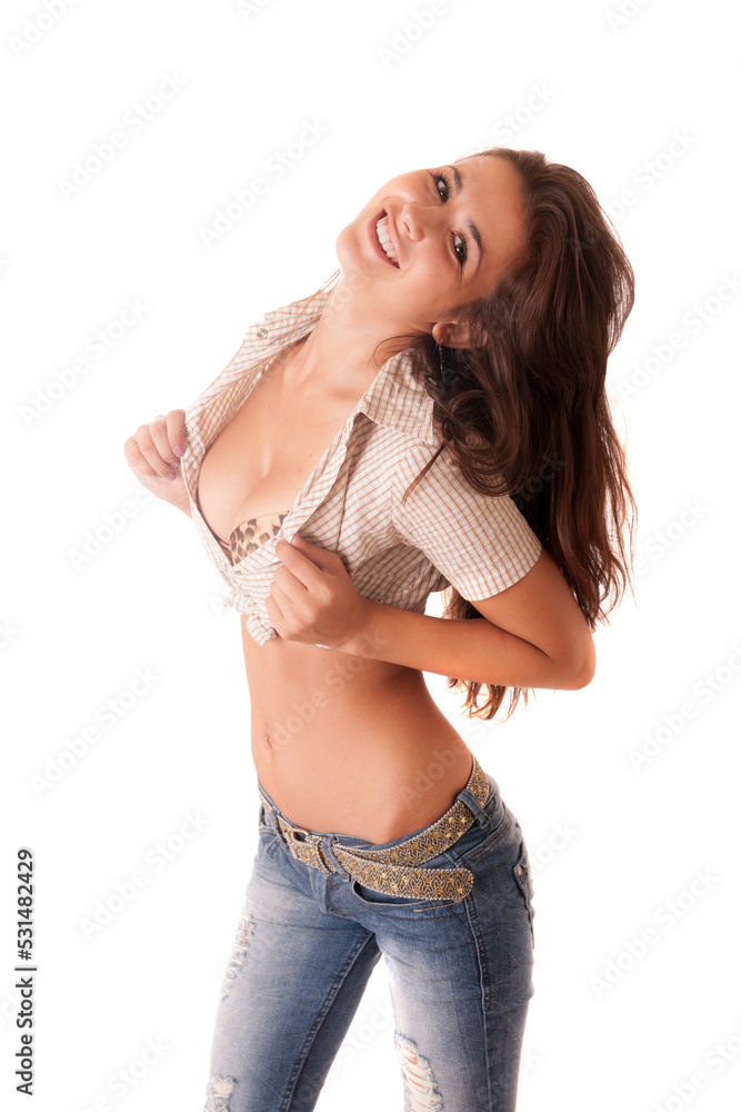 portrait of a sensual slim girl