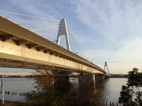 多摩川に架かる大師橋 photo