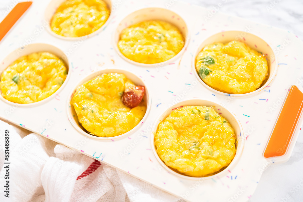 Bacon and cheese egg muffin Bacon and cheese egg muffin