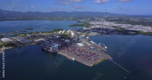 Aerial views of Pointe-a-Pitre, Guadeloupe Island