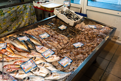 fresh fish an italien food market