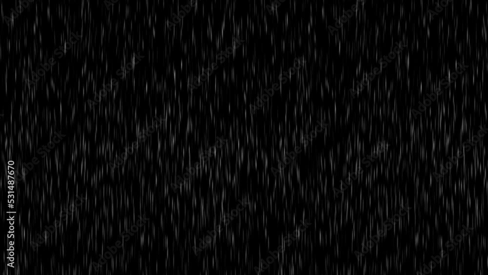 Vidéo Stock real rain falling animation on black background, Real Rain