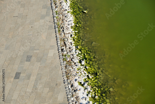 Bird's-eye view between the coast and the lake