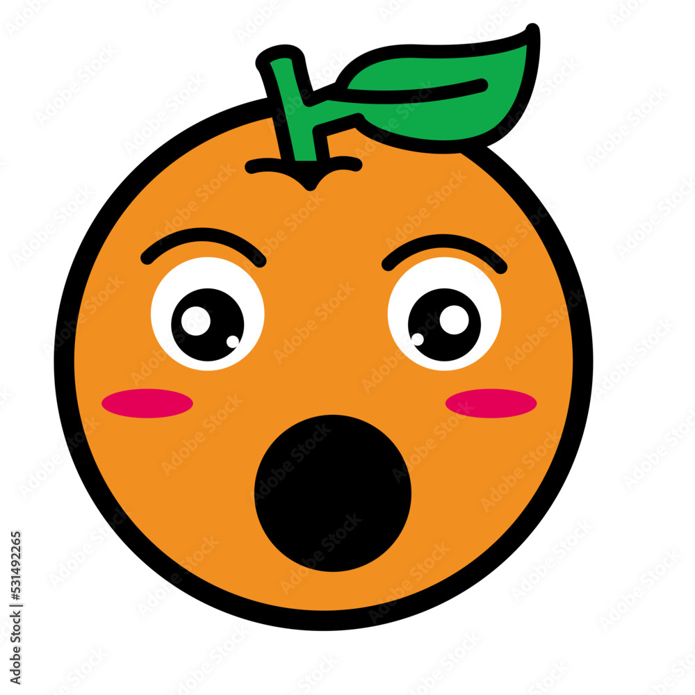 Fototapeta premium Orange Fruit Sticker Design