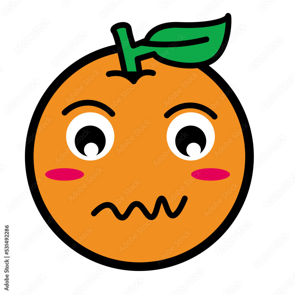 Fototapeta premium Orange Fruit Sticker Design