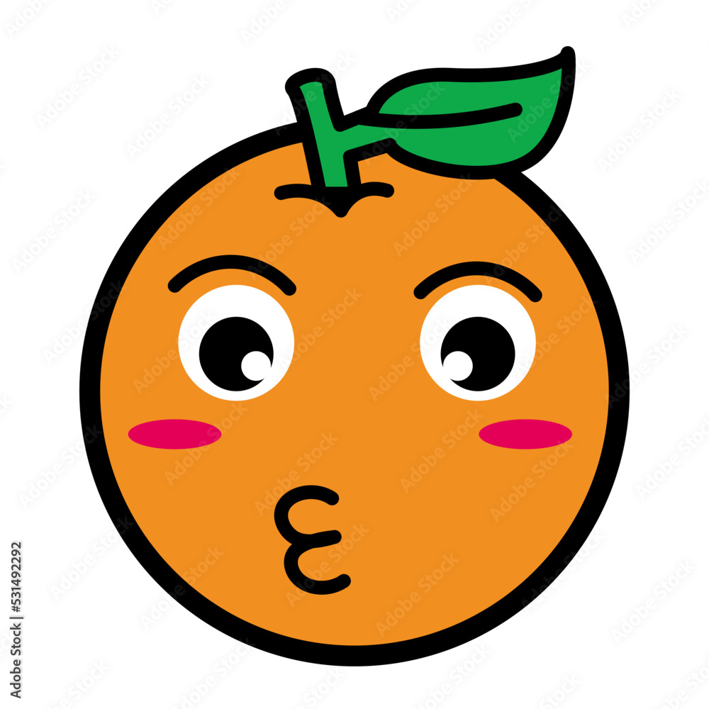 Orange Fruit Sticker Design Orange Fruit Sticker Design