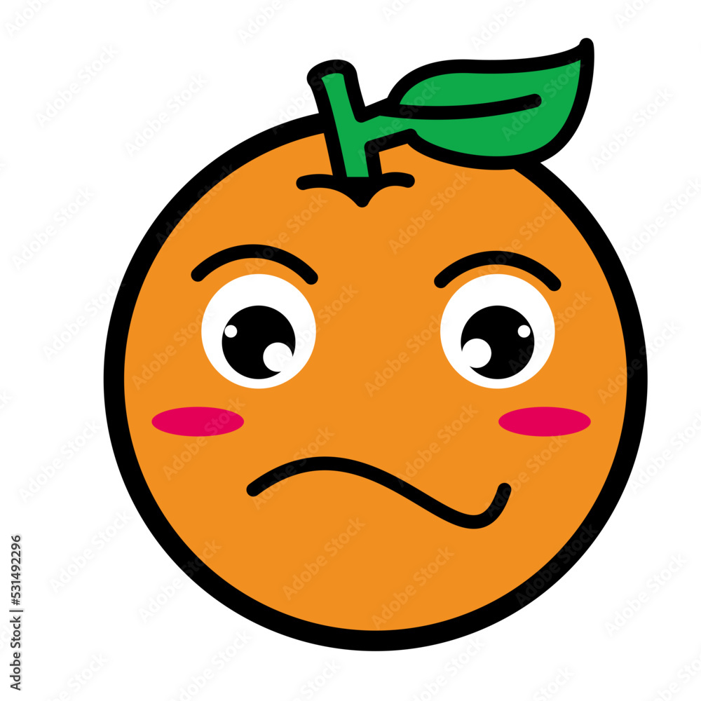 Obraz premium Orange Fruit Sticker Design