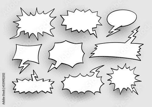 Set of speech bubbles.