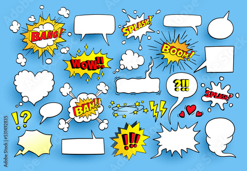 Set of speech bubbles.