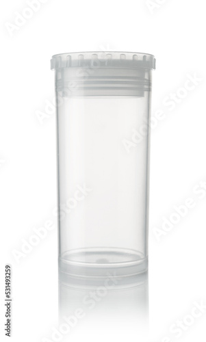 Small medicine bottle isolated.