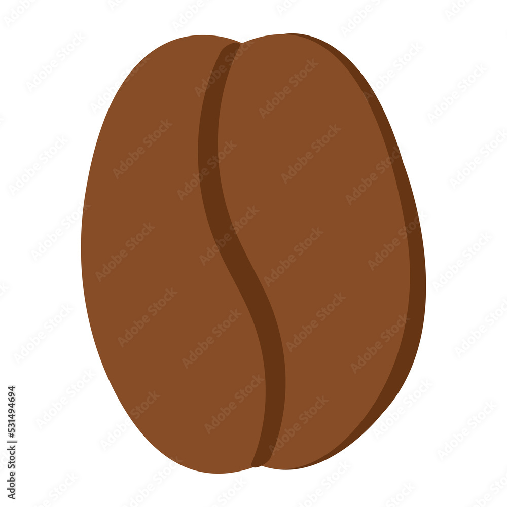 Cute cartoon style coffee bean. Cute cartoon style coffee bean.