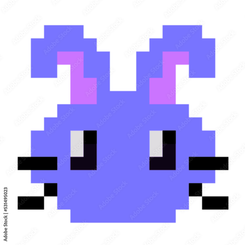 ドット絵 うさぎ 紫 ドット絵 うさぎ 紫