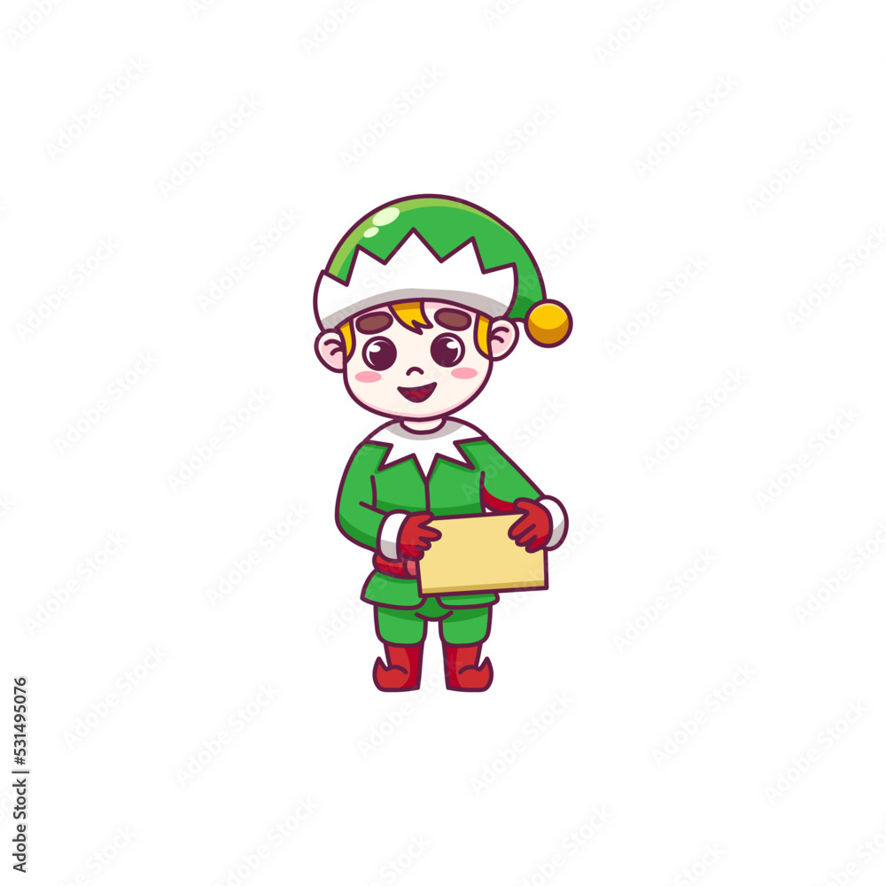 Cartoon Elfs Celebrating Christmas Cartoon Elfs Celebrating Christmas