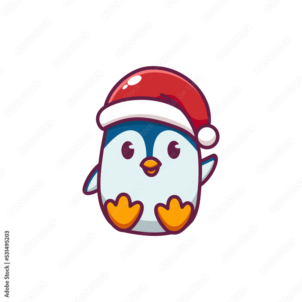 Cute penguins celebrating christmas Cute penguins celebrating christmas