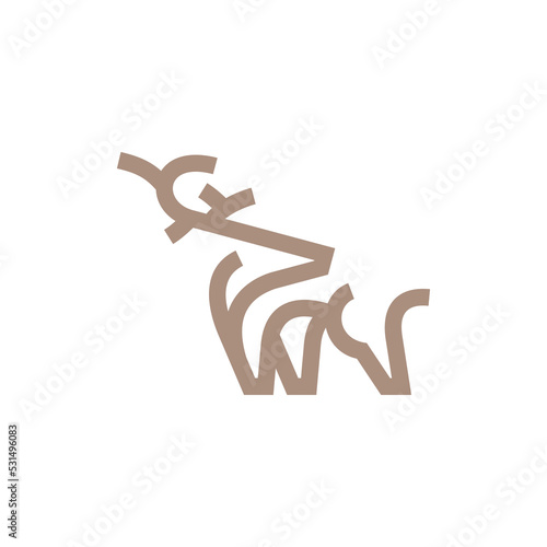Best deer logo design  illustration and logotype. A great  elegant deer standing gracefully. Hunter logo t-shirt minimal design. Deer icon for company logo in premium quality. Printable vector design