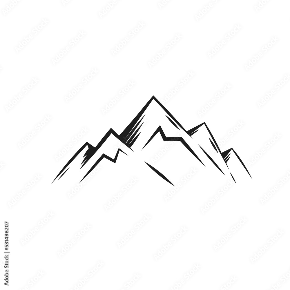 Silhouette of mountains isolated on white. PNG. Silhouette of mountains isolated on white. PNG.