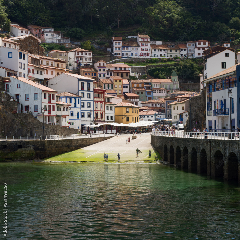 Fototapeta premium Cudillero village. Asturias. Summer. Travel. Tourism. 