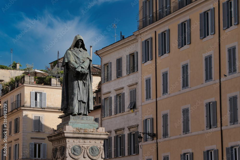 Escultura Giordano Bruno. Campo de Fiori. Roma