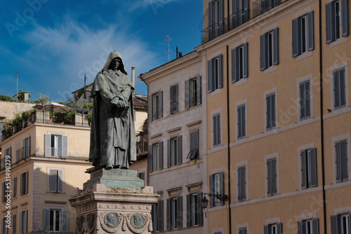 Escultura Giordano Bruno. Campo de Fiori. Roma