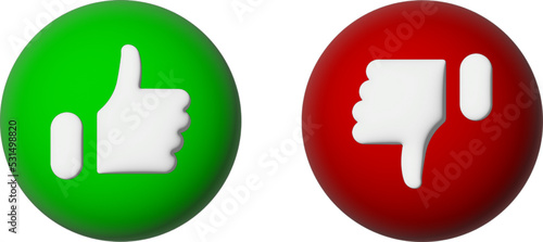 Thumbs up and thumbs down icons on white background. Social media icons. Vector illustration. EPS 10