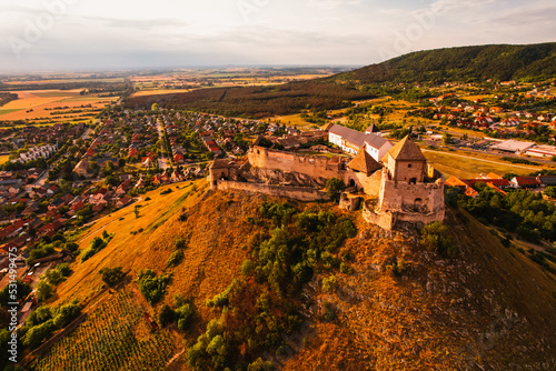 Medieval castle at the top of the hill in Sumeg, Veszprem county, Hungary. Built in the mid or late 13th century by Béla IV of Hungary. Near the Balaton lake photo