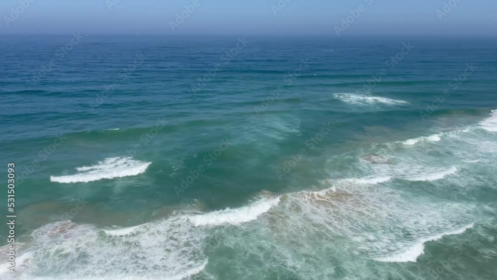 Beautiful top view of Atlantic ocean seen from Portugal coast Beautiful top view of Atlantic ocean seen from Portugal coast